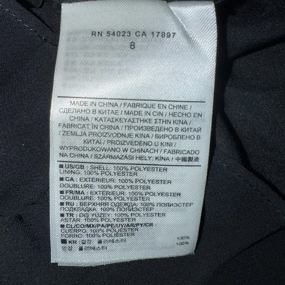 Banana Republic PLEATED CHIFFON MIDI SKIRT women’s size 8 black - Picture 11 of 12